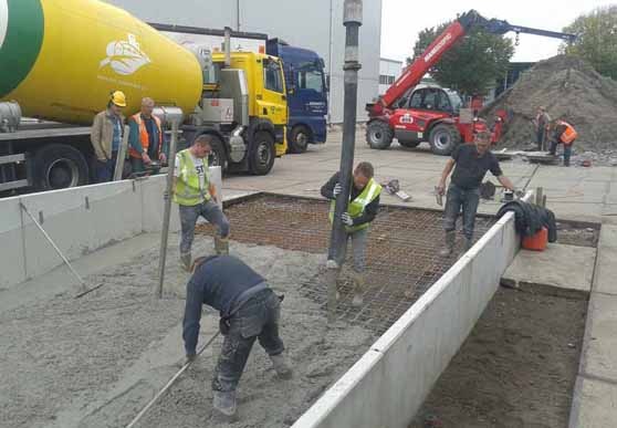 helling beton vloer